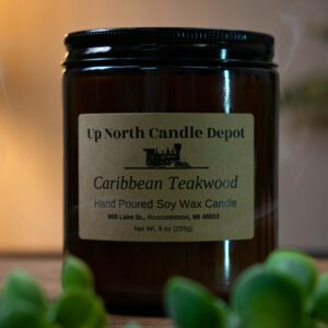 Caribbean Teakwood Hand Poured Soy Wax Candle Image